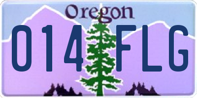 OR license plate 014FLG