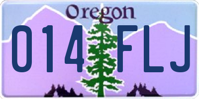 OR license plate 014FLJ