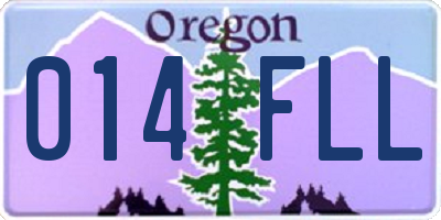 OR license plate 014FLL