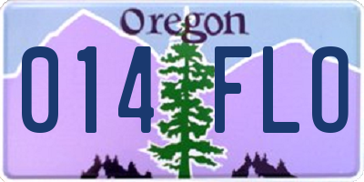 OR license plate 014FLO
