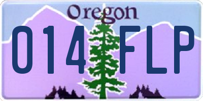 OR license plate 014FLP