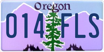 OR license plate 014FLS