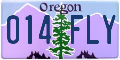 OR license plate 014FLY