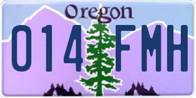 OR license plate 014FMH