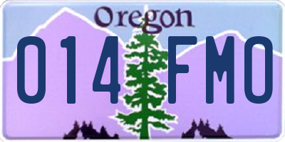 OR license plate 014FMO