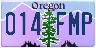 OR license plate 014FMP