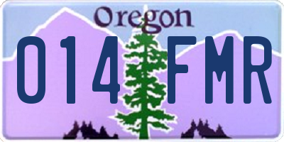 OR license plate 014FMR