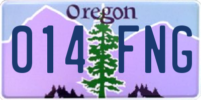 OR license plate 014FNG