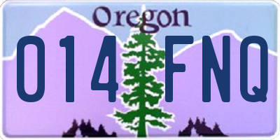OR license plate 014FNQ