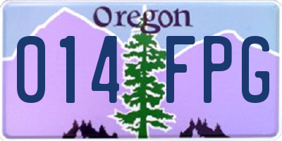 OR license plate 014FPG