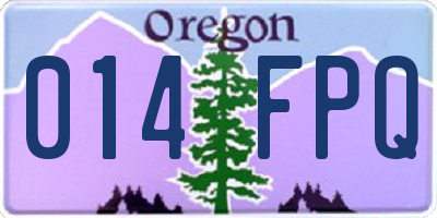 OR license plate 014FPQ