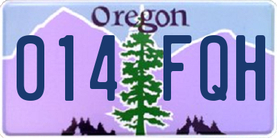 OR license plate 014FQH