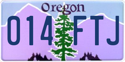 OR license plate 014FTJ