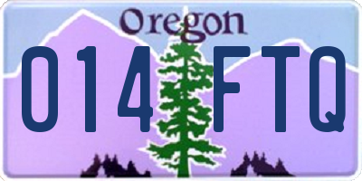 OR license plate 014FTQ