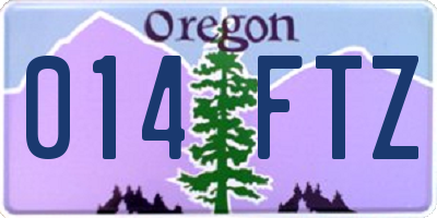 OR license plate 014FTZ