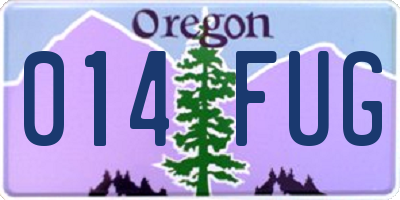 OR license plate 014FUG