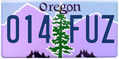 OR license plate 014FUZ