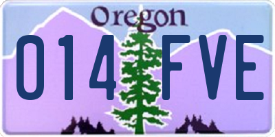 OR license plate 014FVE
