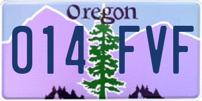 OR license plate 014FVF