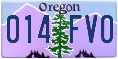 OR license plate 014FVO