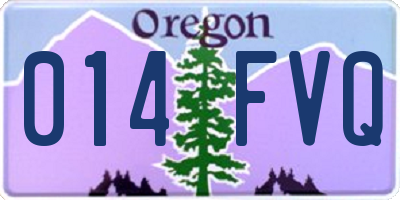 OR license plate 014FVQ