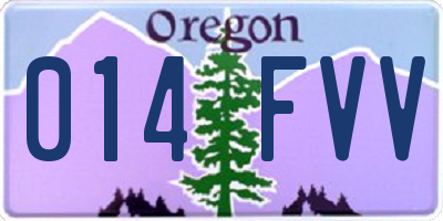 OR license plate 014FVV