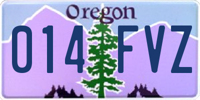 OR license plate 014FVZ