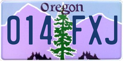 OR license plate 014FXJ