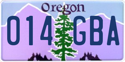 OR license plate 014GBA