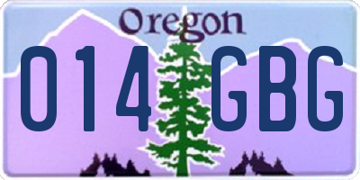OR license plate 014GBG