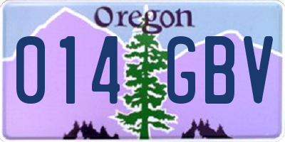OR license plate 014GBV