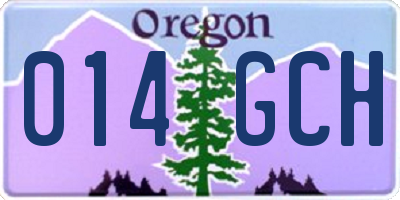 OR license plate 014GCH
