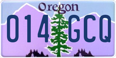 OR license plate 014GCQ