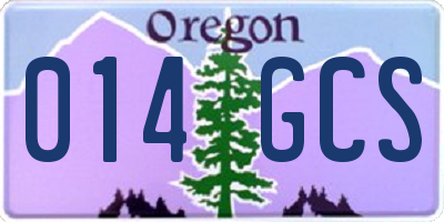 OR license plate 014GCS