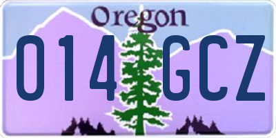 OR license plate 014GCZ