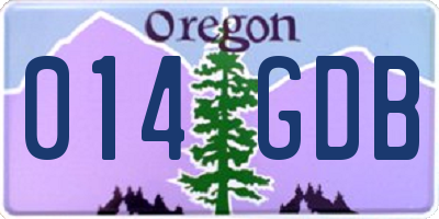 OR license plate 014GDB