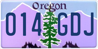 OR license plate 014GDJ