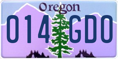 OR license plate 014GDO