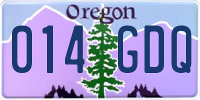 OR license plate 014GDQ