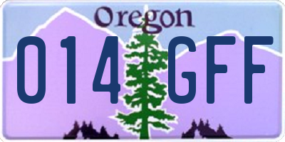 OR license plate 014GFF