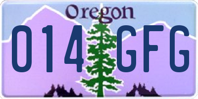 OR license plate 014GFG