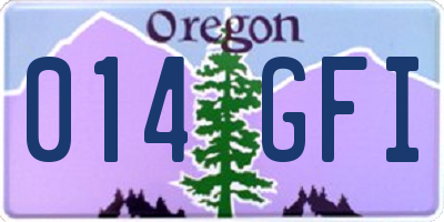 OR license plate 014GFI