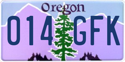 OR license plate 014GFK