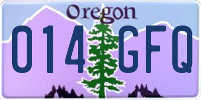 OR license plate 014GFQ