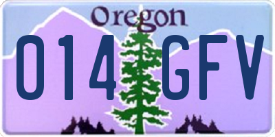 OR license plate 014GFV