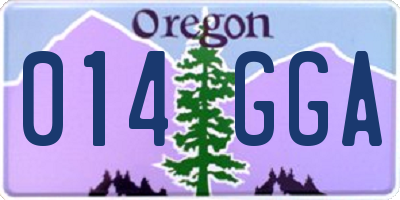 OR license plate 014GGA