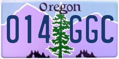 OR license plate 014GGC