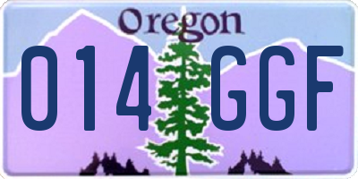 OR license plate 014GGF