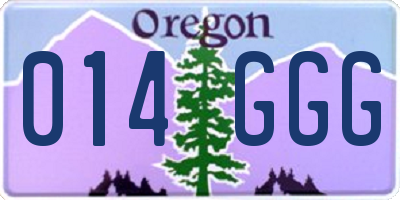 OR license plate 014GGG