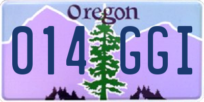 OR license plate 014GGI
